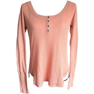 Henley Top Size Medium Bella Swan Y2K Twilight Blush Pink Retro Girly Soft Girl
